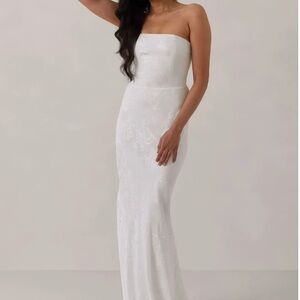 Park & Fifth Strapless White ‘Turner’ Dress